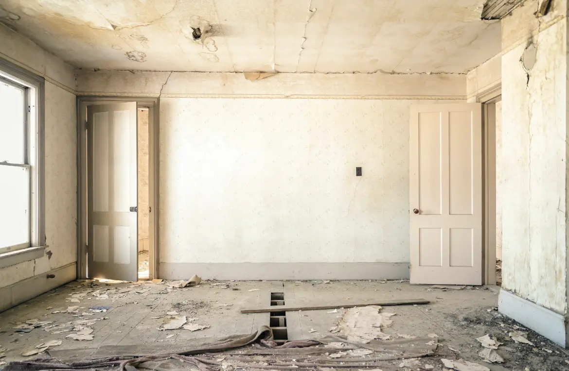 Waste disposal crew managing a cleanout project in Hurlburt Field